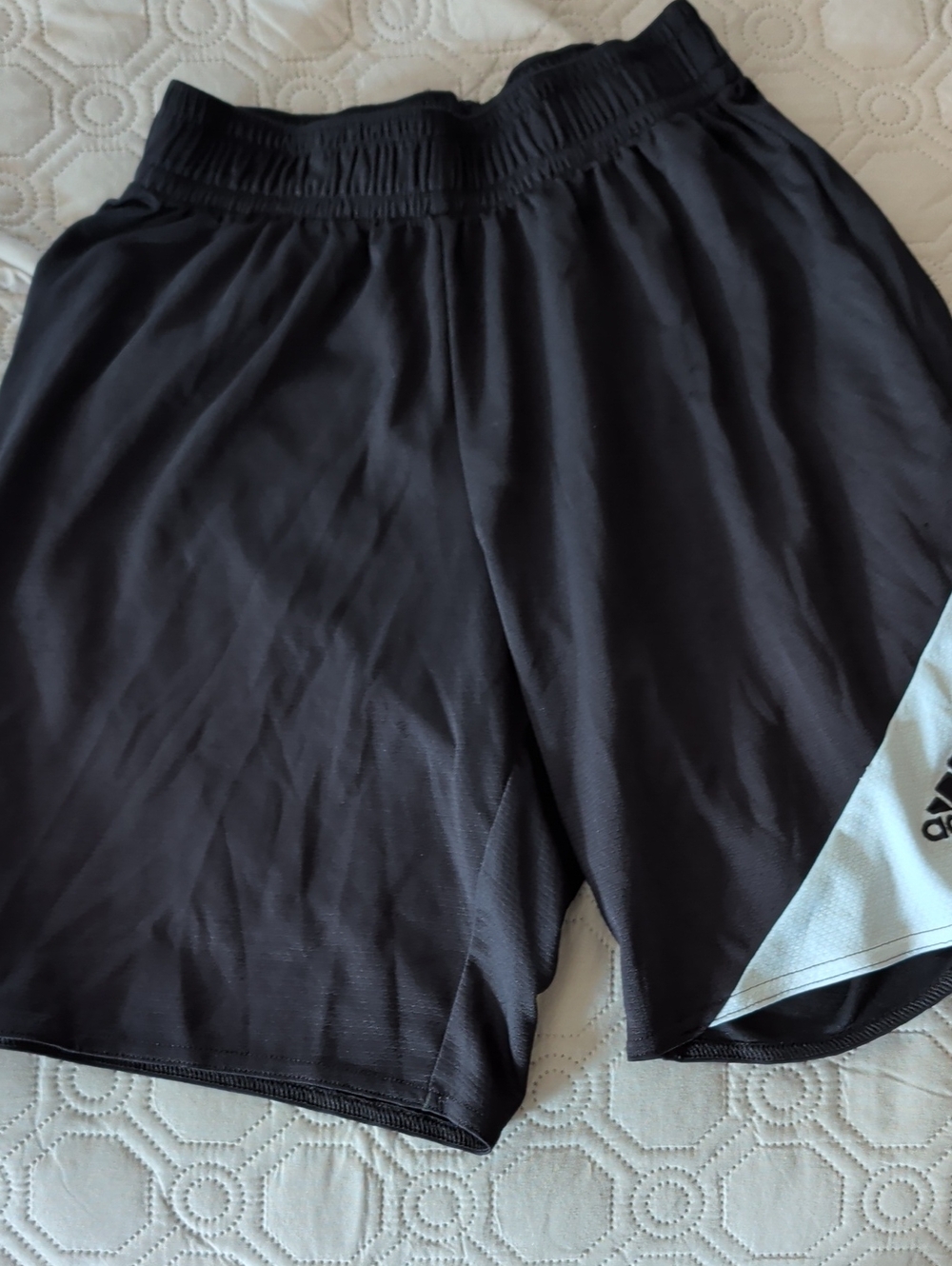 adidas Men’s Black Athletic Shorts with White Accent